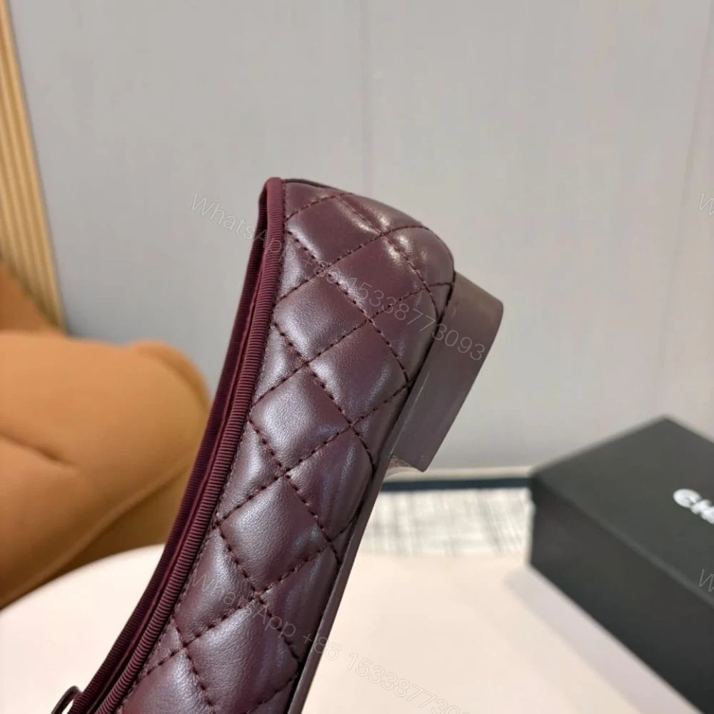 View 9 of Chanel Ballet Flats Dark Burgundy