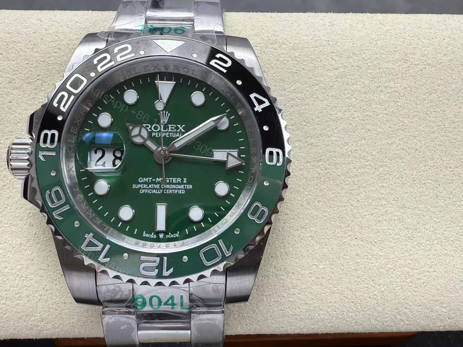 View 2 of Superclone Rolex GMT-Master II 40 mm 126729VTNR Oyster “Absinthe”