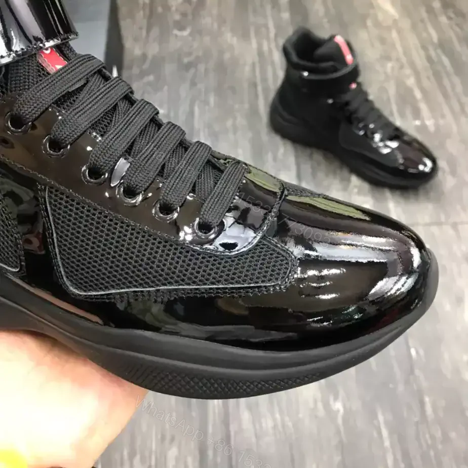 View 9 of PRADA AMERICA’S CUP HIGH-TOP SNEAKERS IN BLACK – PRD021