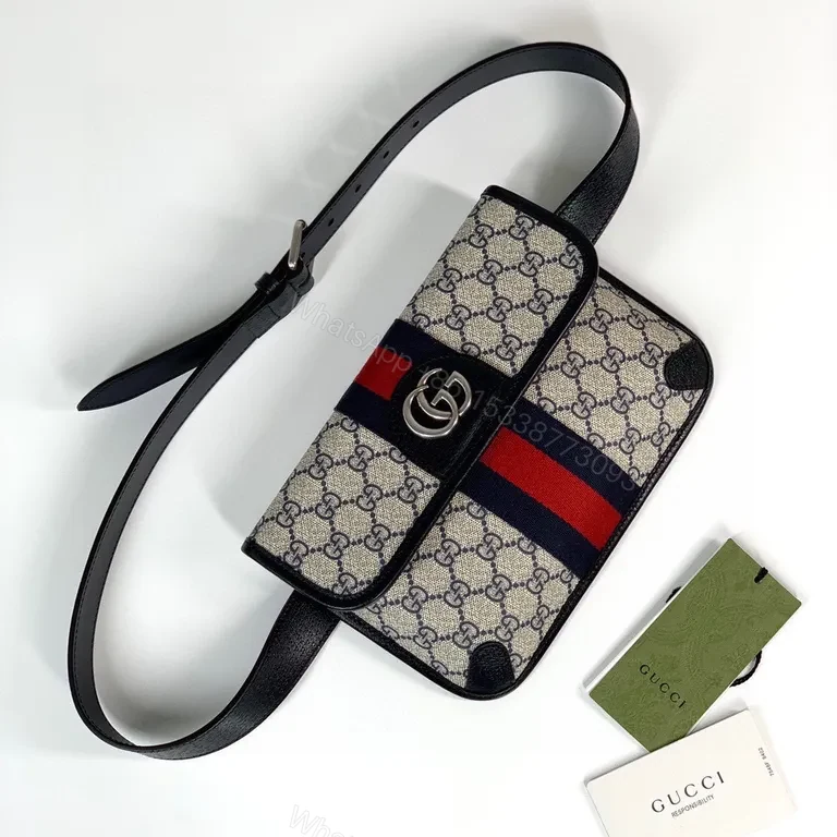 View 7 of GG Supreme Canvas Belt Bag: Structured Luxury, Hands-Free Style