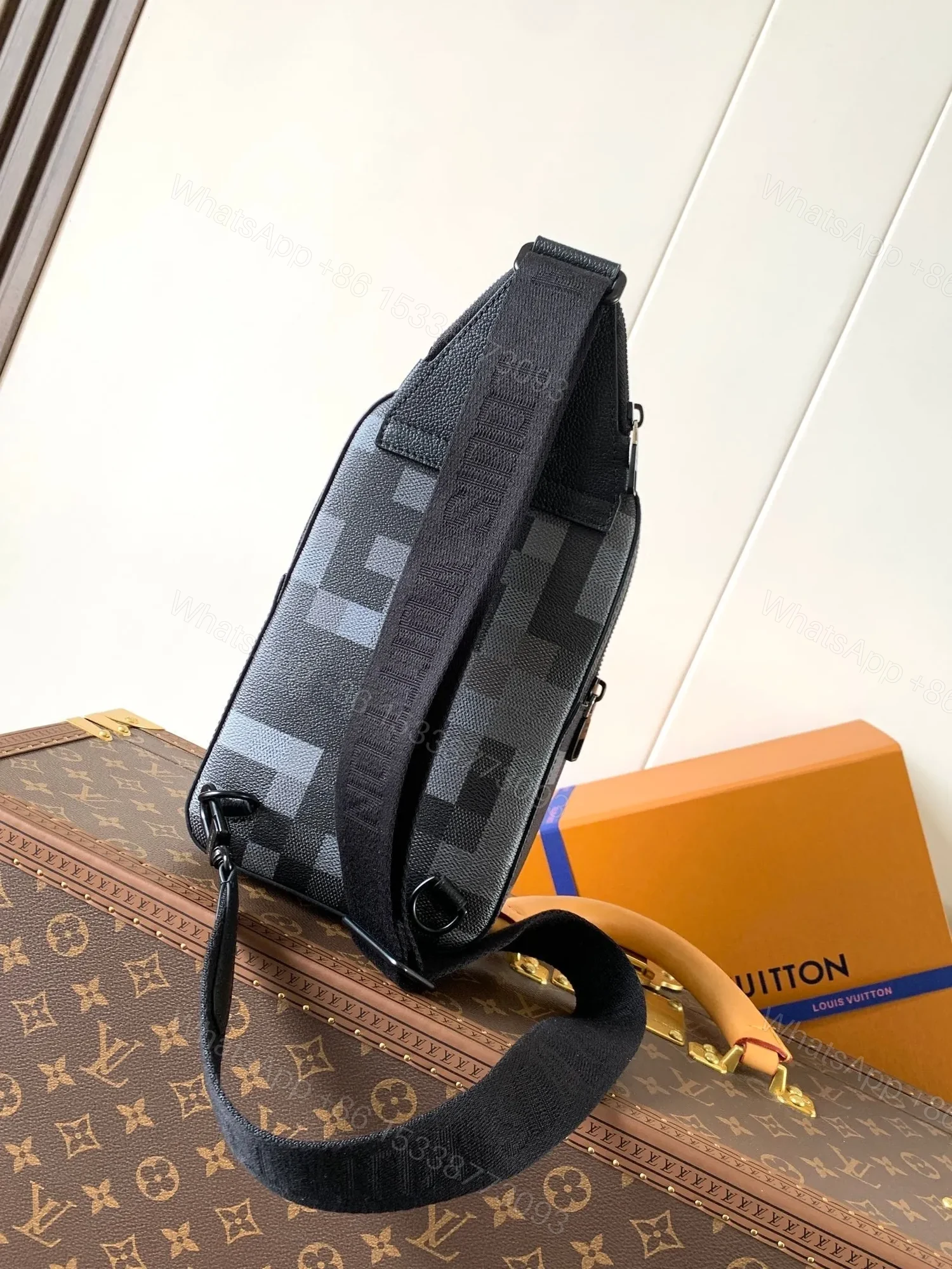 View 2 of LV AVENUE 31 IN BLACK CANVAS CALFSKIN