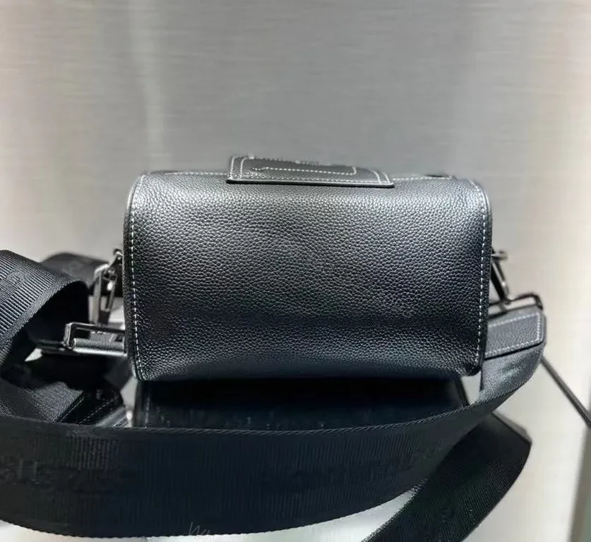View 2 of Compact Black Pebble Leather Crossbody â€” Dior Style & Versatility