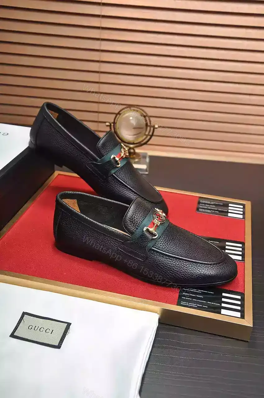 View 2 of GUCCI WEB AND JORDAAN LEATHER LOAFER IN BLACK – LDG30