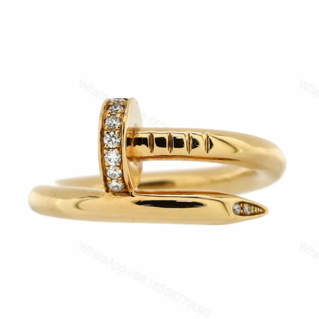 Copy 18k Gold Cartier Juste Un Clou Ring Paved Diamonds — view 1