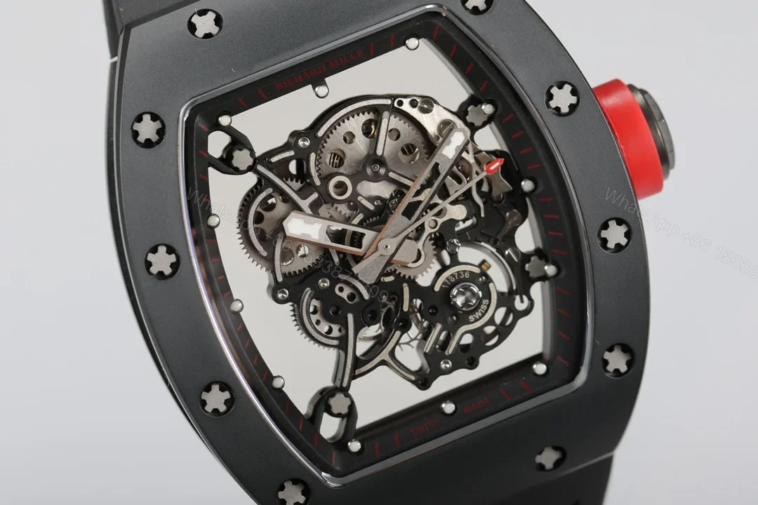 View 5 of Richard Mille RM055 Black Ceramic Integrated RMUL2 White Shock Absorber Edition RM055-BC-WHITE-2100