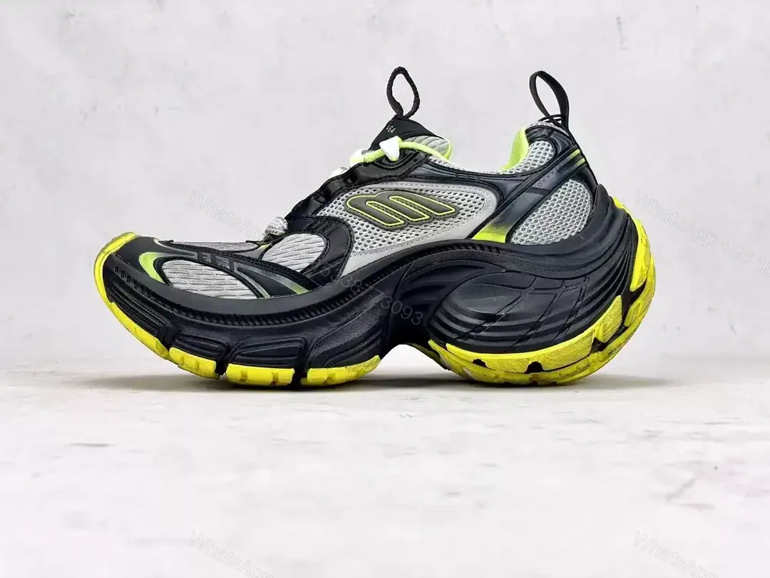 View 9 of BALENCIAGA MEN’S 10XL SNEAKER IN GREY/YELLOW – BB272
