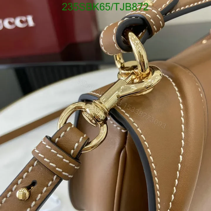 View 16 of Gucci Red Smooth Leather Small Top Handle Bag 88878