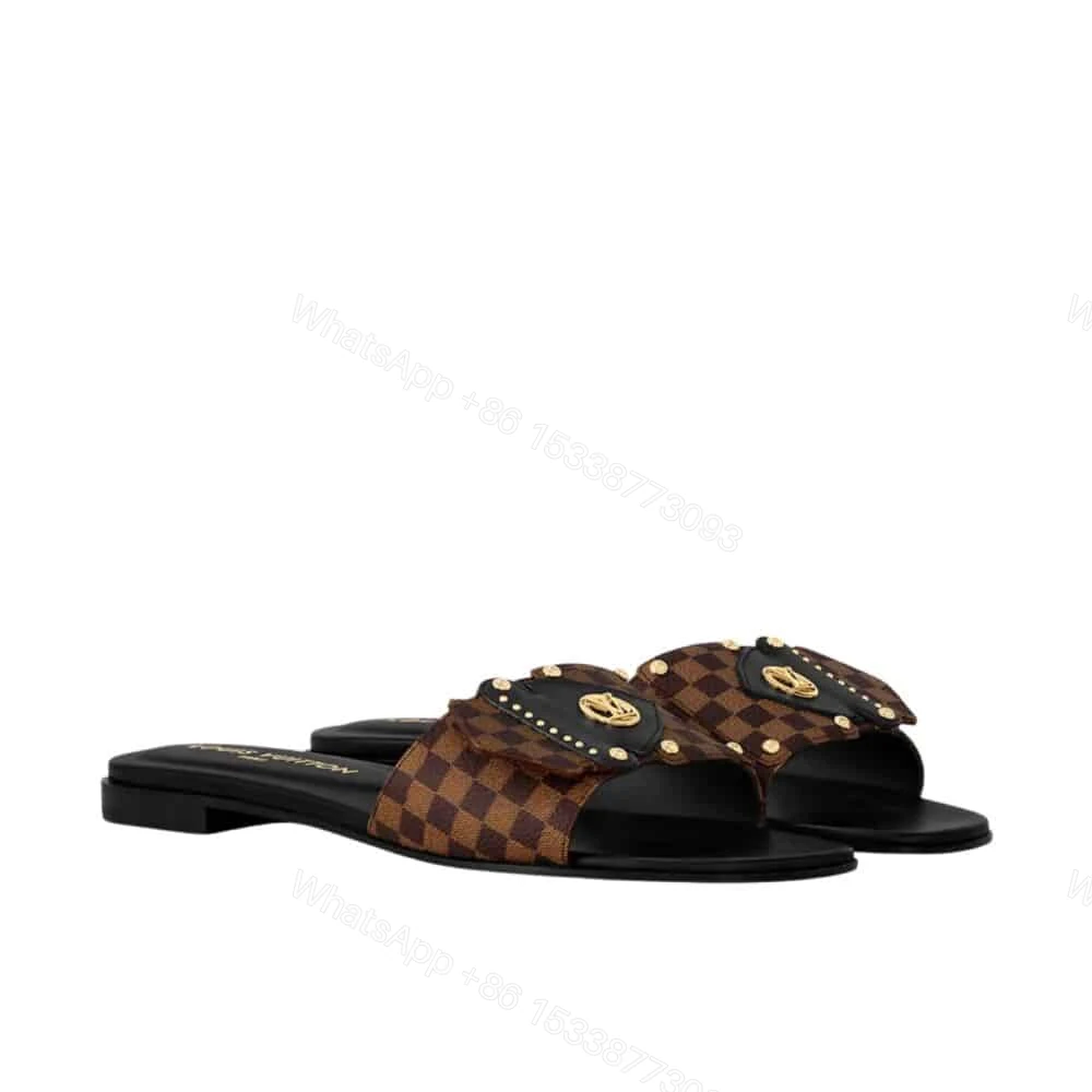 View 6 of LOUIS VUITTON LV FRAME FLAT MULE CACAO BROWN 1AHLR3