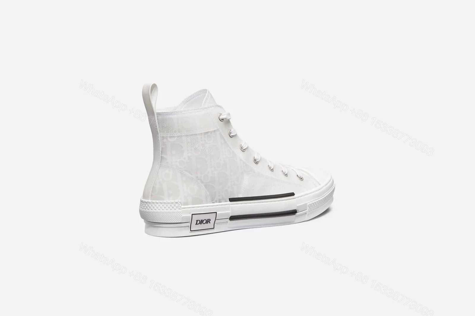 View 3 of DIOR LIMITED EDITION “B23” HIGH-TOP DIOR OBLIQUE SNEAKER- CD15