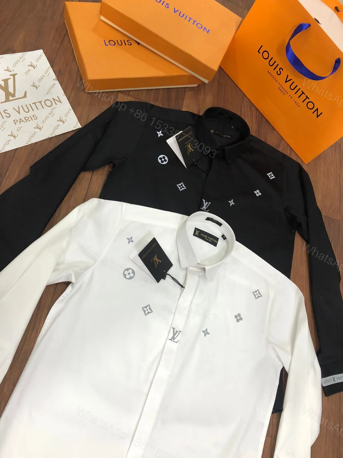 FIRST COPY BALMAIN IMPORTED SATIN LYCRA FABRIC FULL SLEEVE SHIRTS — view 1