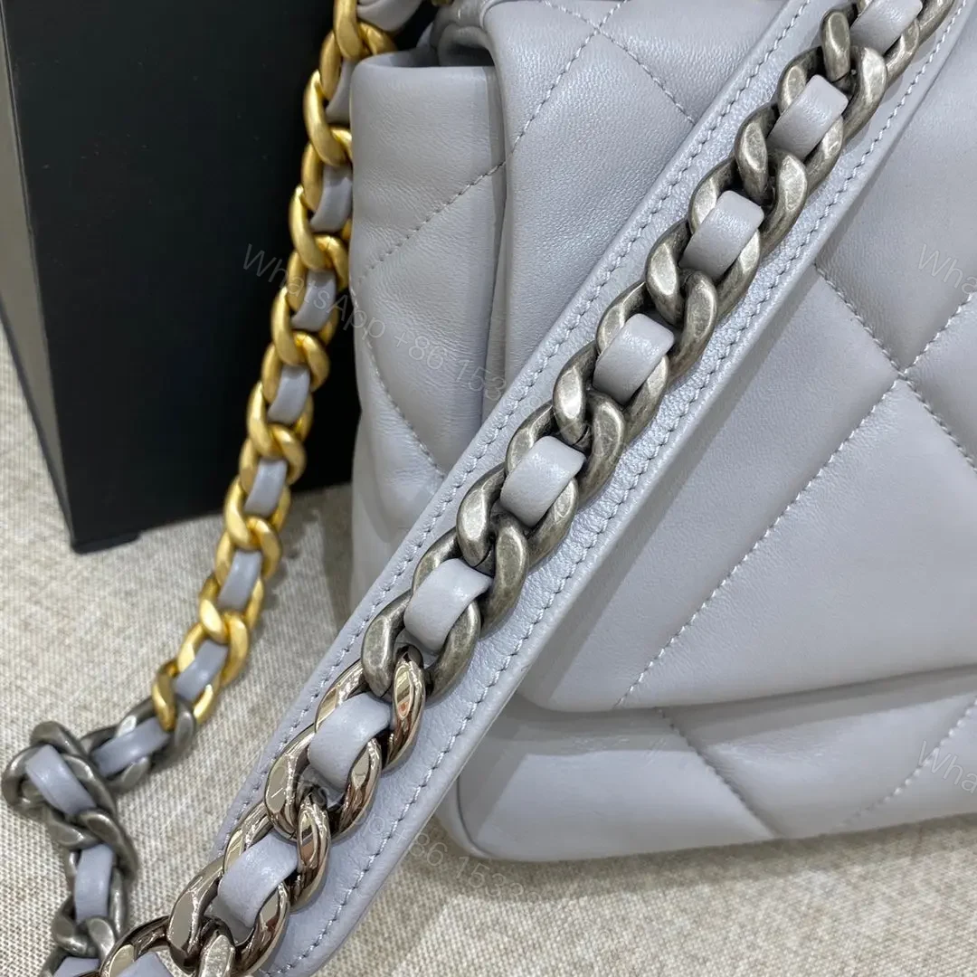 View 4 of CHANEL 19 Bag Small Light Grey