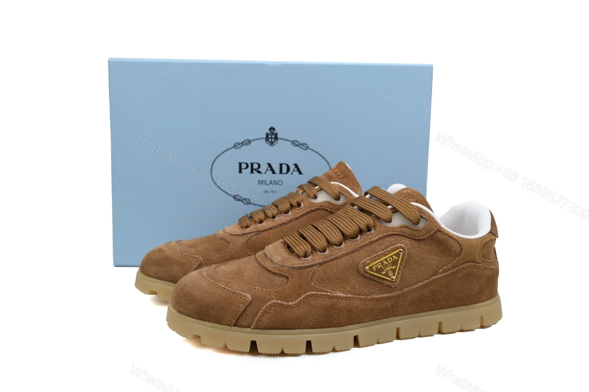 Prada Trail Suede Sneakers Brown — view 2