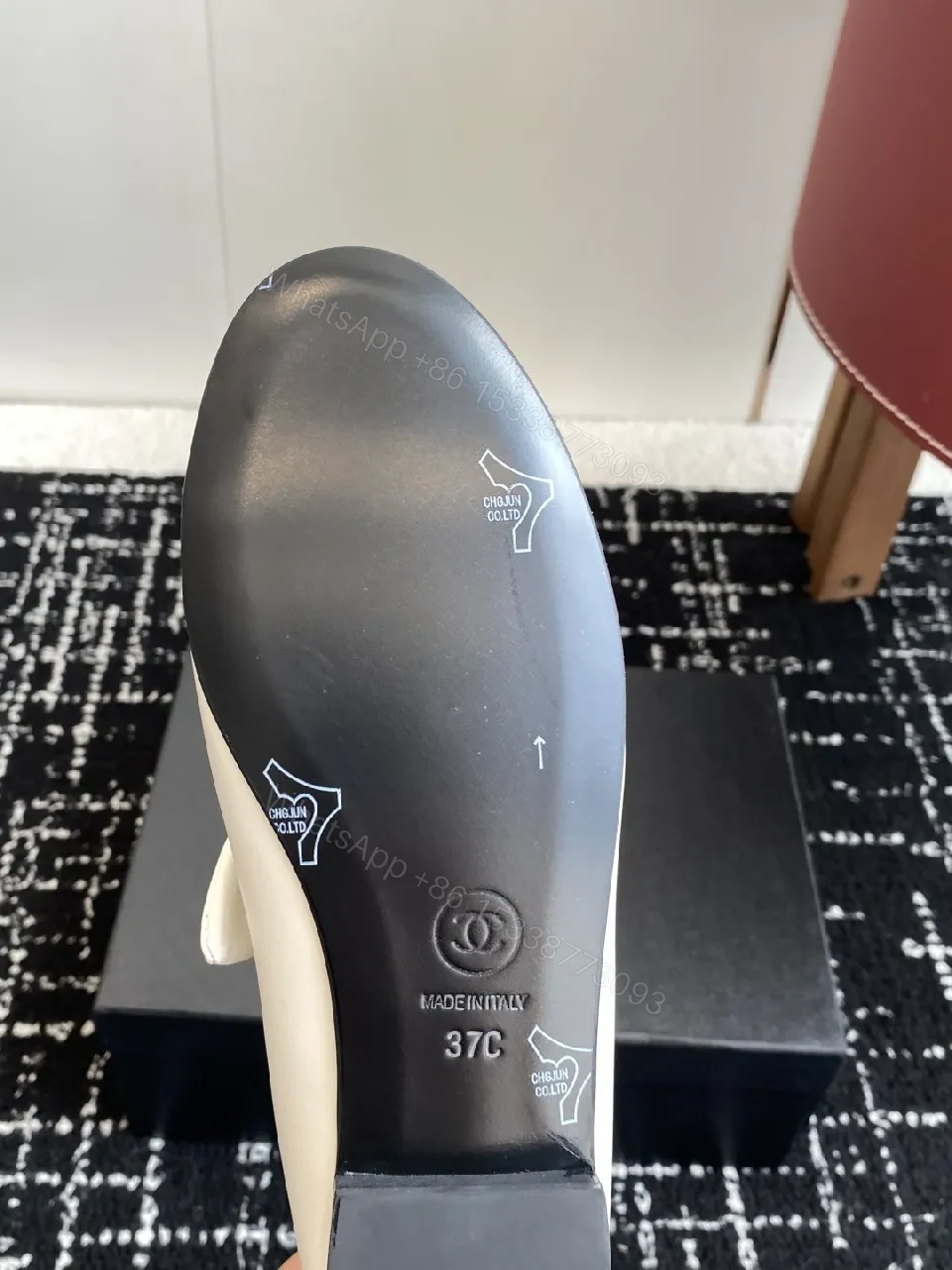 View 4 of Two-Tone Leather Slip-Ons with Knotted Detail - Luxury Everyday Shine