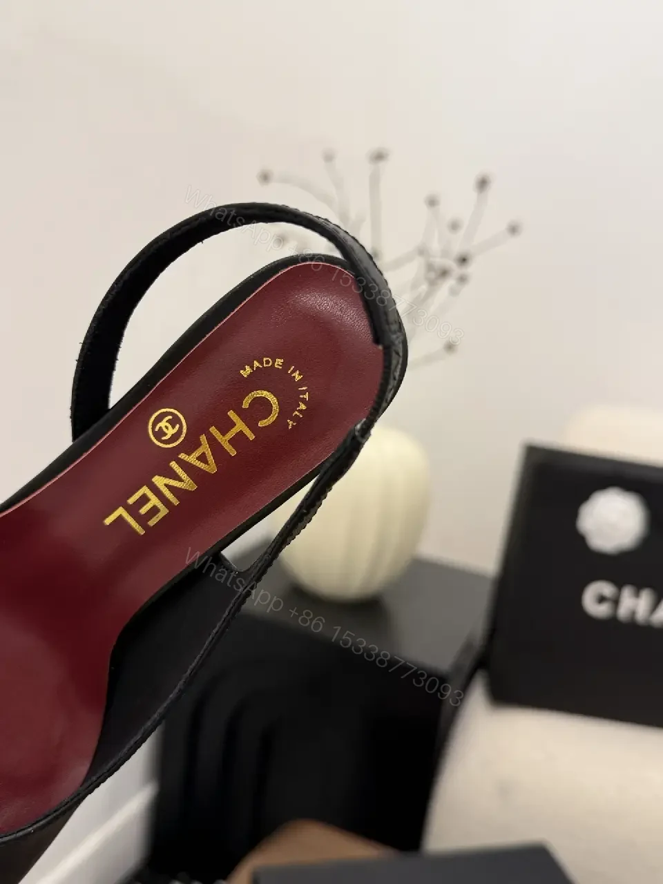 View 2 of Two-Tone Slingback Heels – Modern Mono Contrast Comfort
