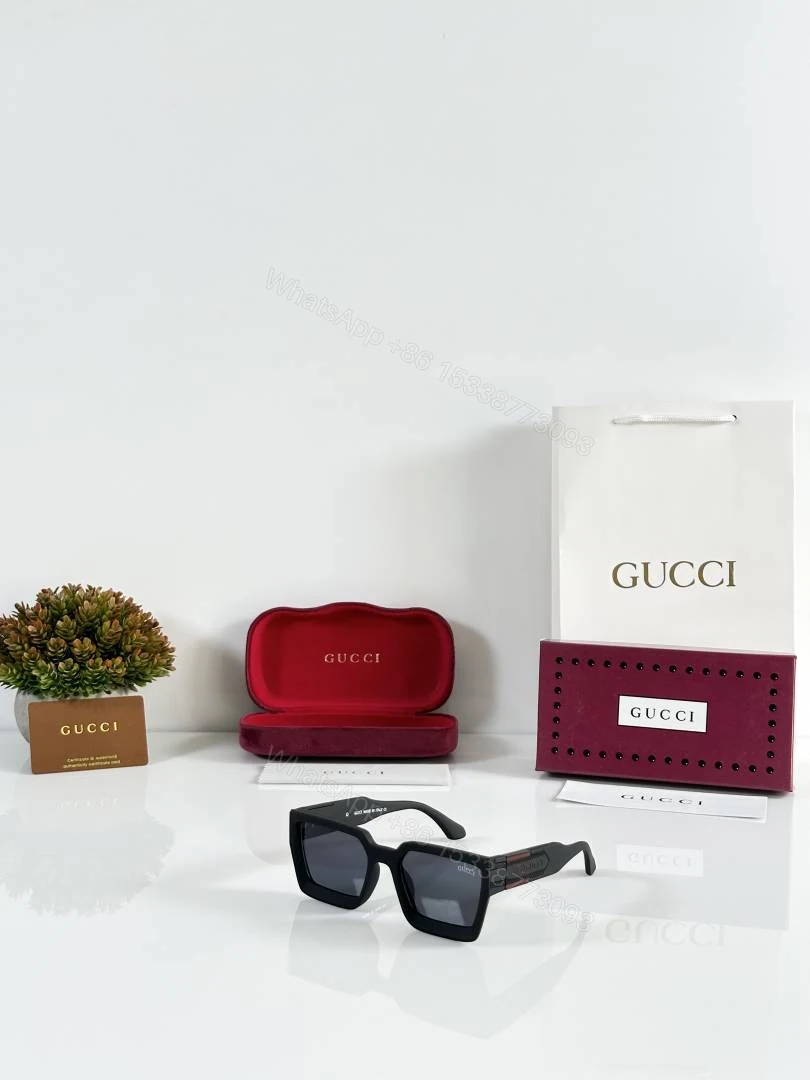 First Copy Gucci 02 Matte Black Sunglasses — view 1