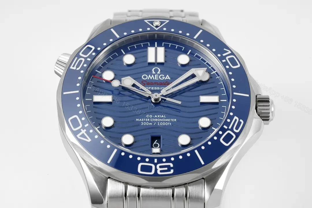 View 3 of Omega Seamaster 300M Blue Dial Ceramic Bezel Stainless Steel Watch 42MM