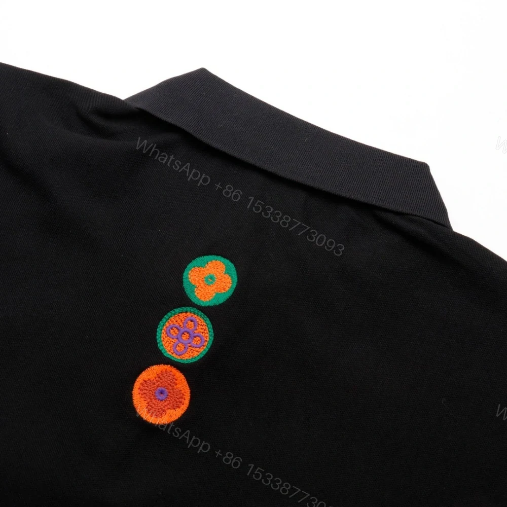 View 4 of 高仿LV*SS23系列1AFR0037彩標刺繡POLO衫黑色