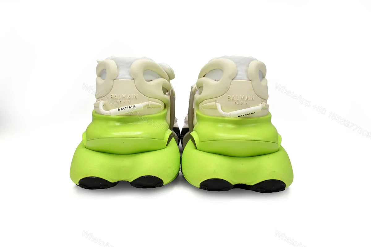 View 3 of BALMAIN Multikolor Buty sportowe Black white and green YM1VJ309