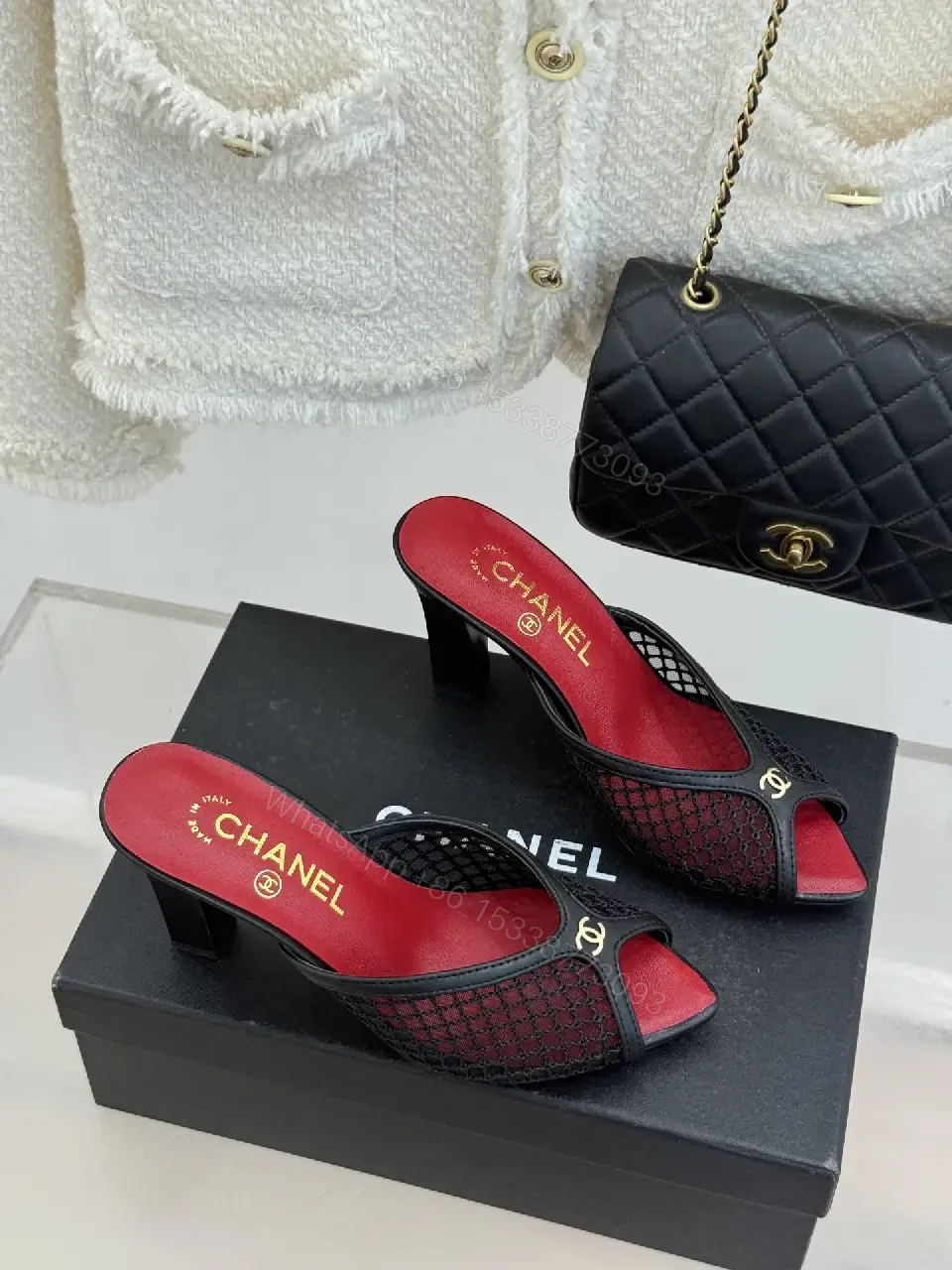 View 10 of Red Leather Modern Comfort Fit Mules