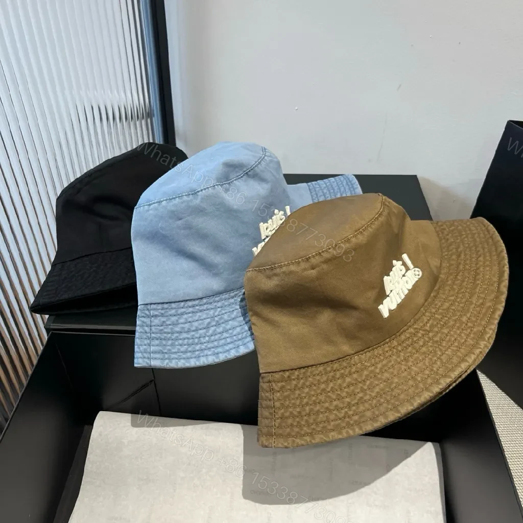 View 5 of Black Nylon Bucket Hat Minimalist Logo Embroidery Hat