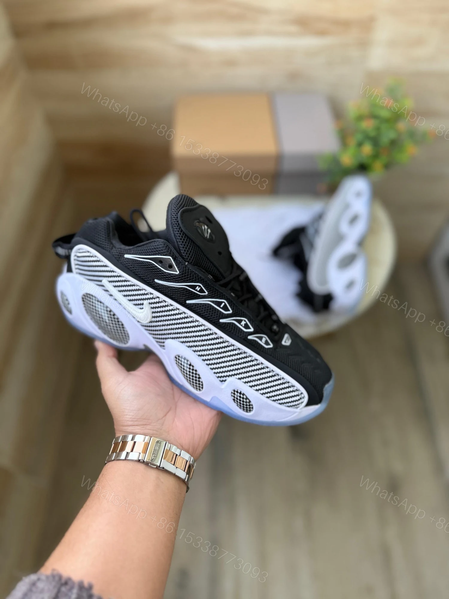 NIKE GLIDE X NOCTA PREMIUM BLACK WHITE SHOES FOR MEN — view 1