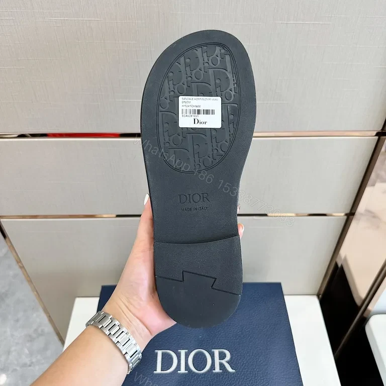 View 5 of Black Jacquard Dior Slides â€” Premium Comfort Sandals
