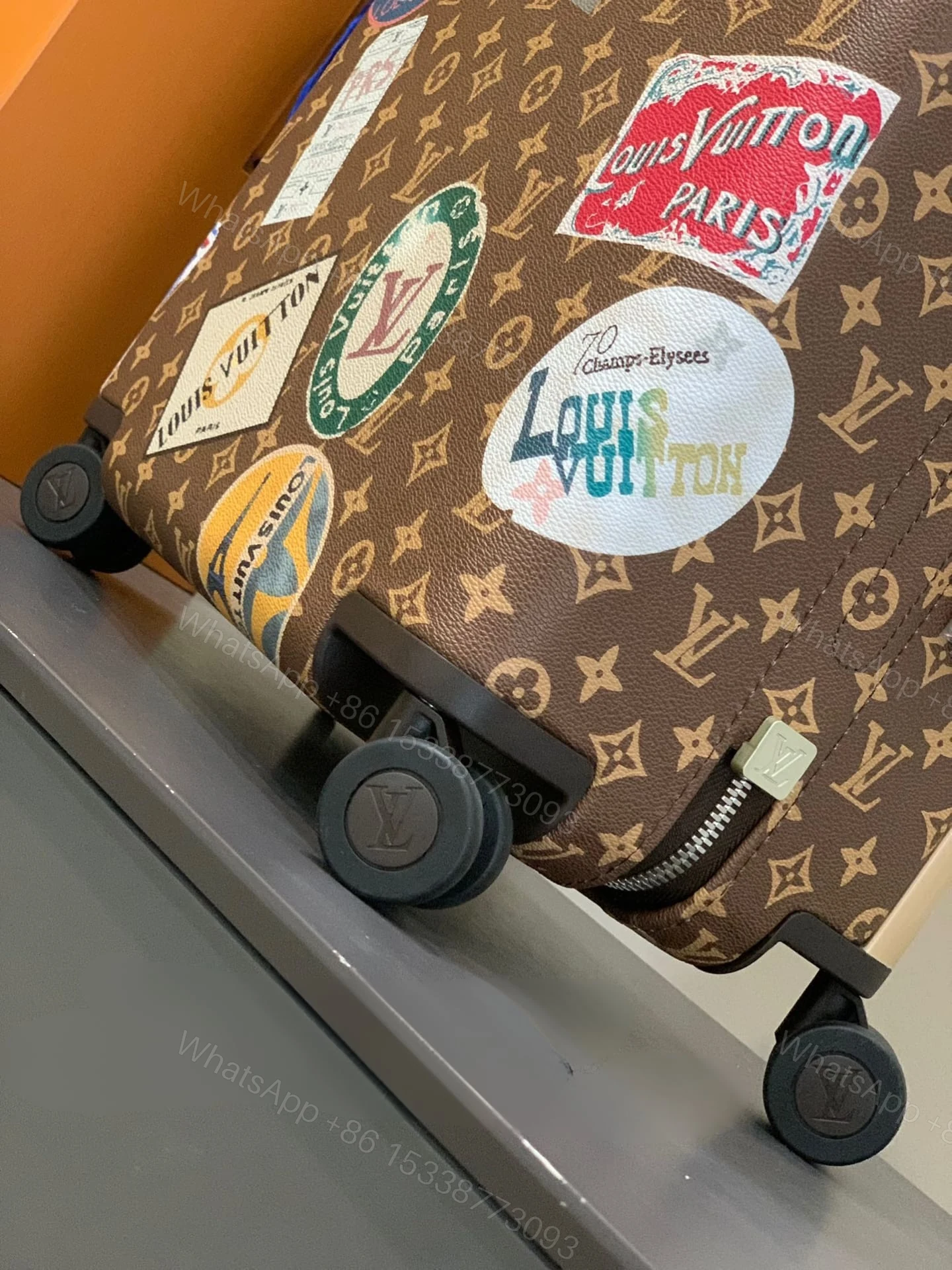 View 9 of Louis Vuitton Horizon 55 Suitcase Monogram Coated Canvas Sticker Prints 55Cm M24959