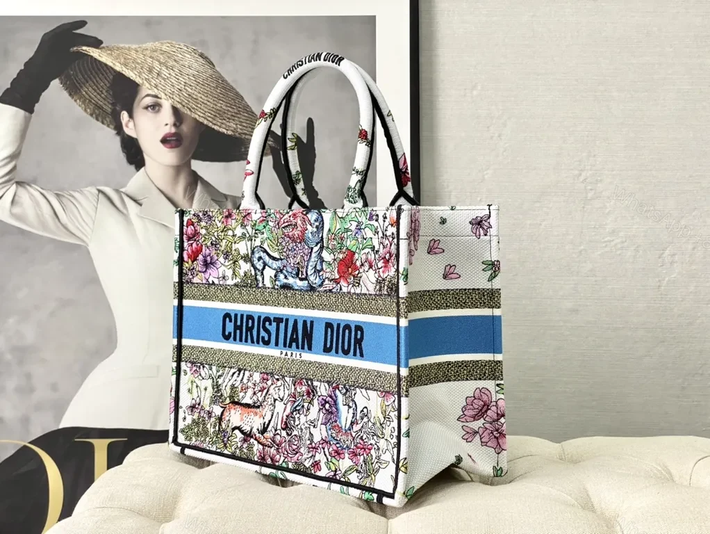 View 4 of Bold Floral Dior Tote: Luxe Craft, Everyday Prestige Bag