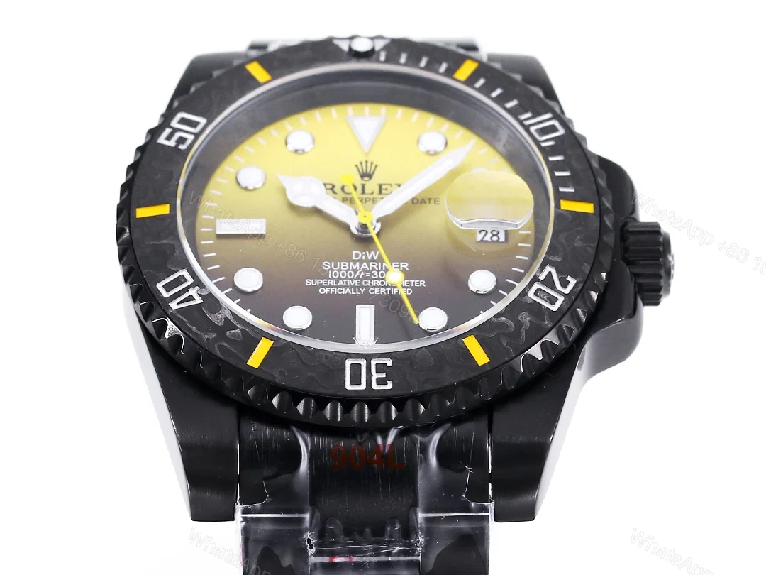 View 3 of Rolex Submariner DIW Carbon Fiber Green Dial Custom Watch 40mm Ultimate Edition RG-ROLEX-SUB-DIW-CARBON-GRN-40