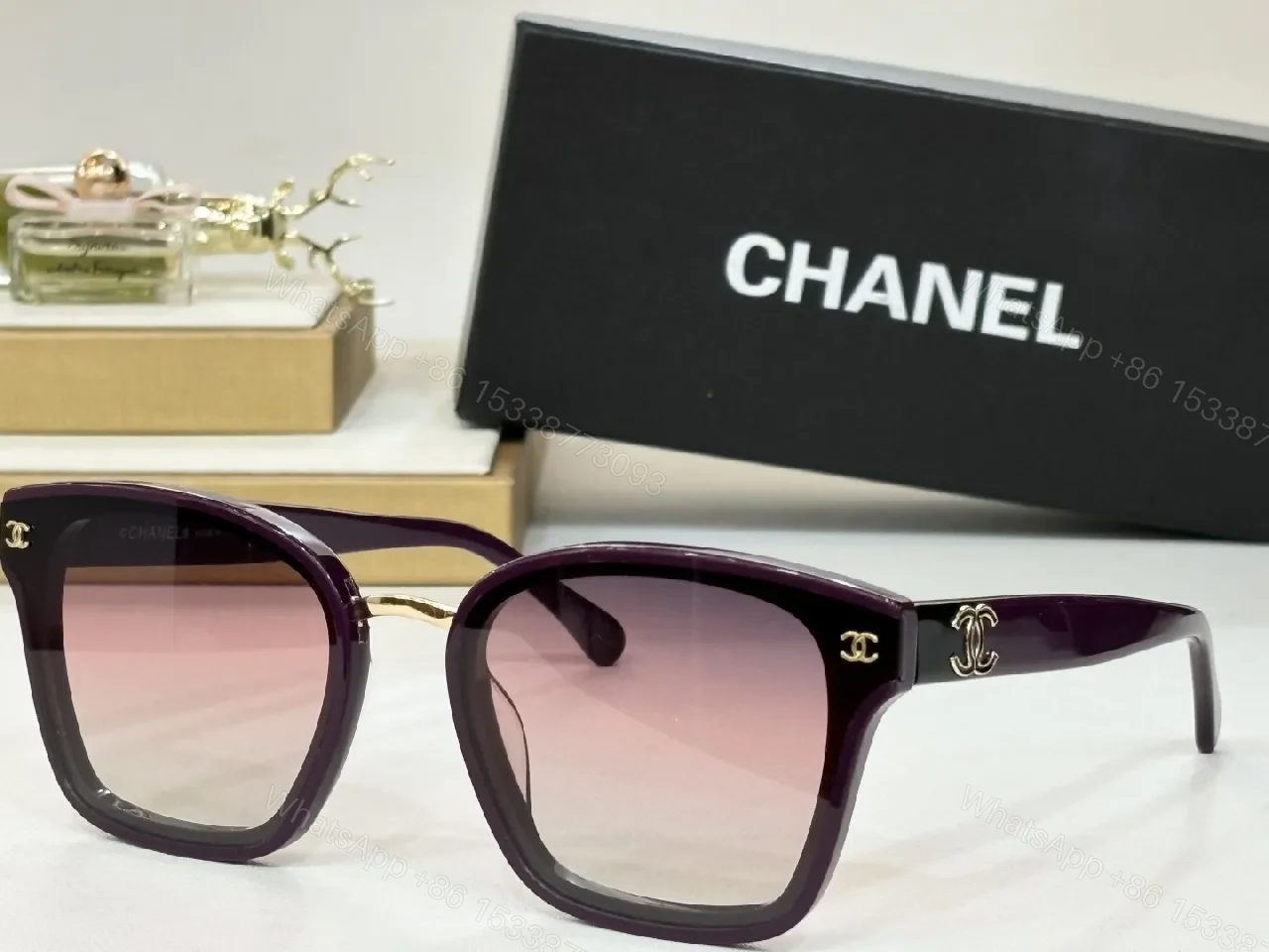 View 7 of Brown Luxury Sunglasses with Gold Detailing - Effortless Chic Eyewear