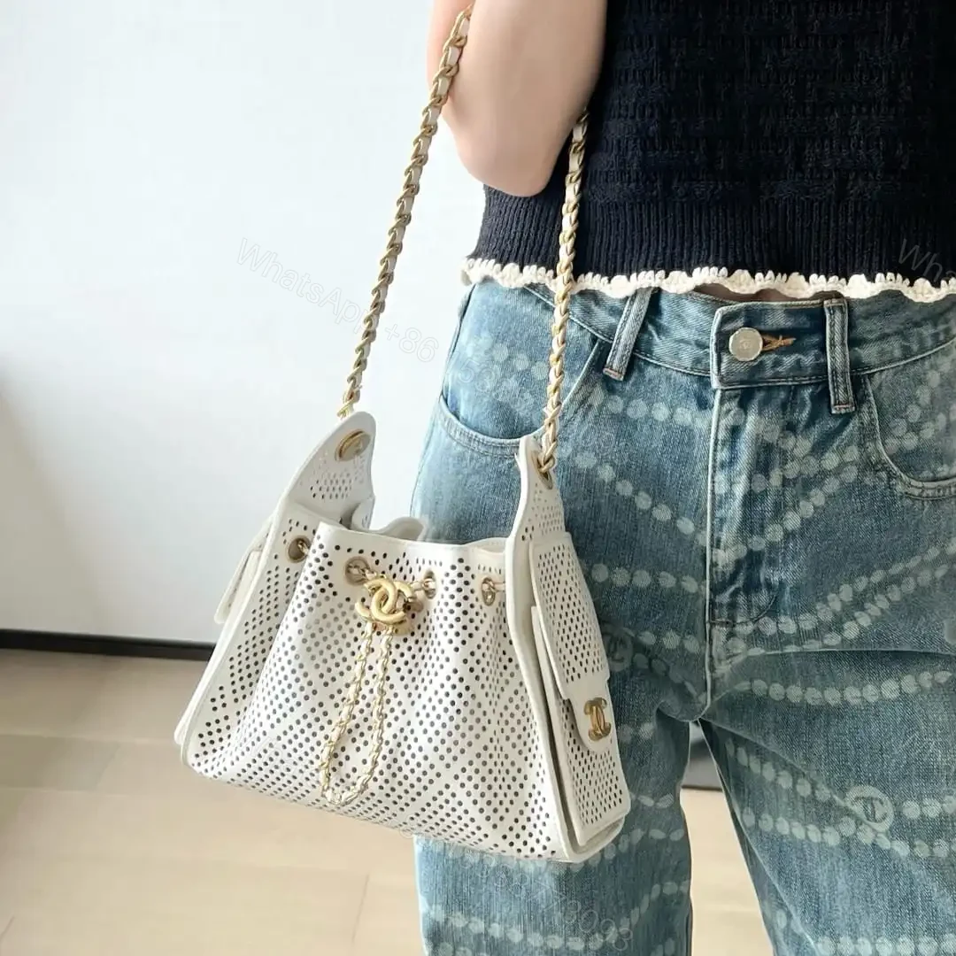 View 23 of 高仿Chanel*26P/25Bag系列AS5631小牛皮鏤空單肩包白色免檢版