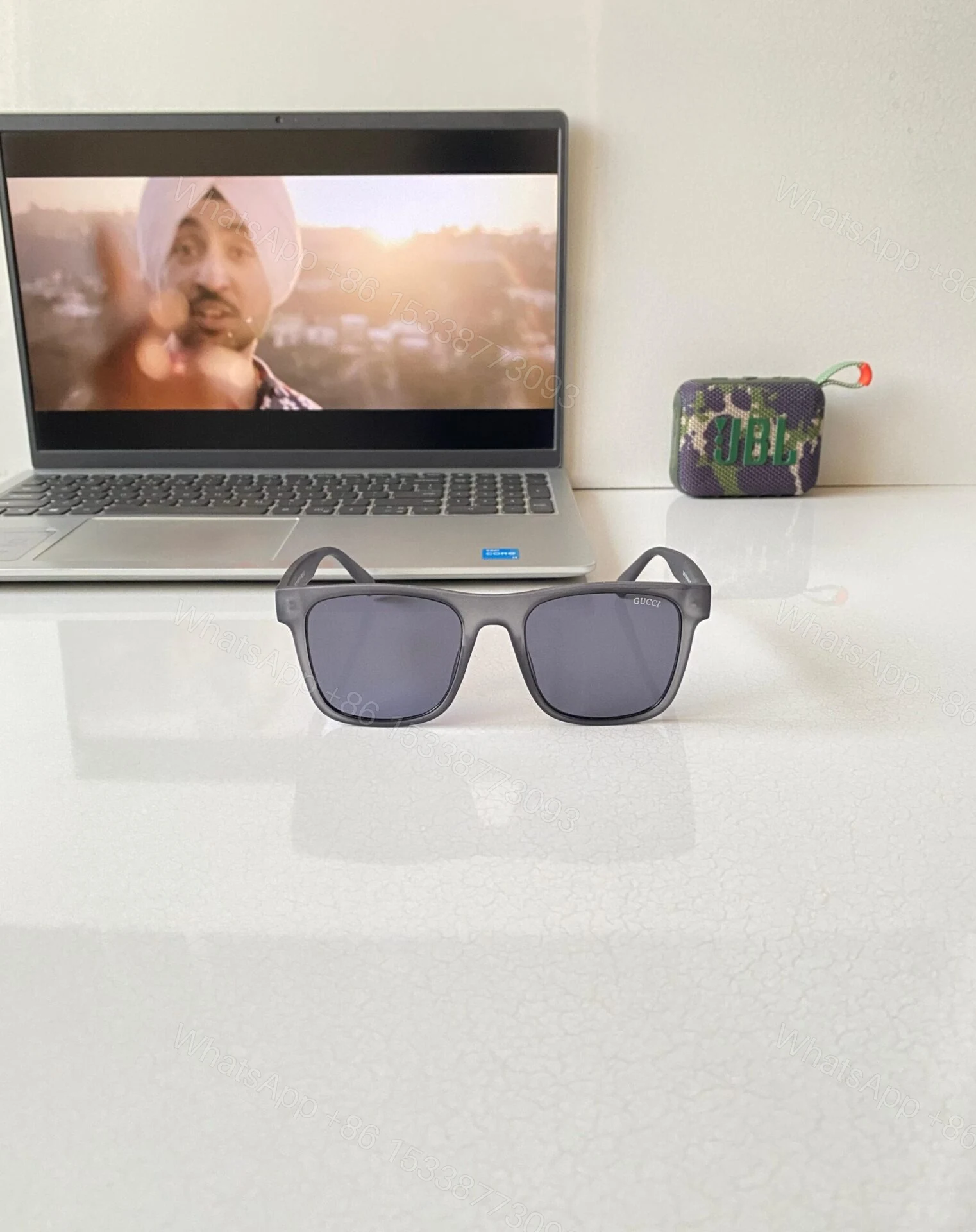 View 5 of Gucci Sunglasses Black Grey