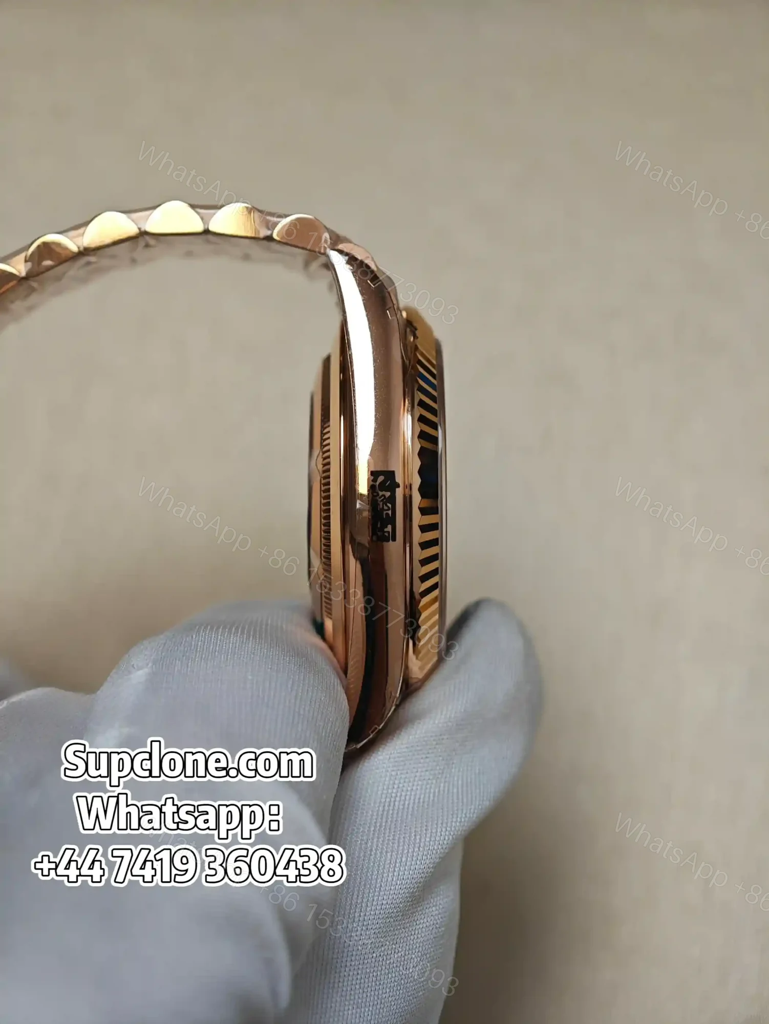 View 10 of Rolex Day-Date 40mm Rose Gold Grey Roman Dial – Super Clone 1:1 Cal. 3255