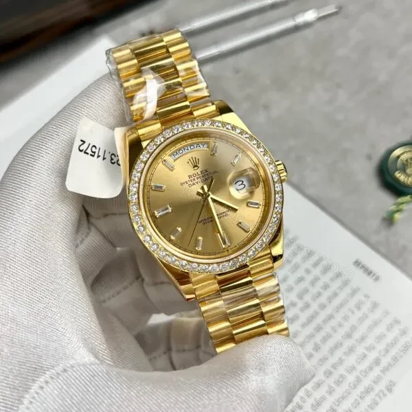 View 3 of Superclone Rolex Day-Date Champagne Dial 128398tbr-0037 36 mm