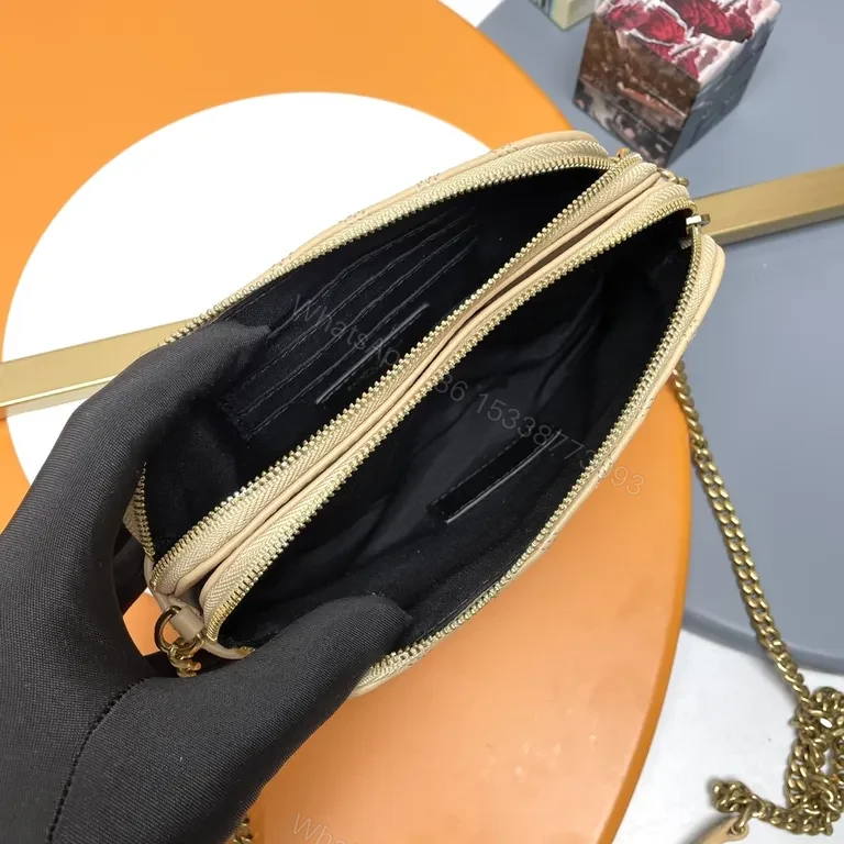 View 5 of Chic Quilted Chain Bag â€“ Nude Leather, Luxury Everyday