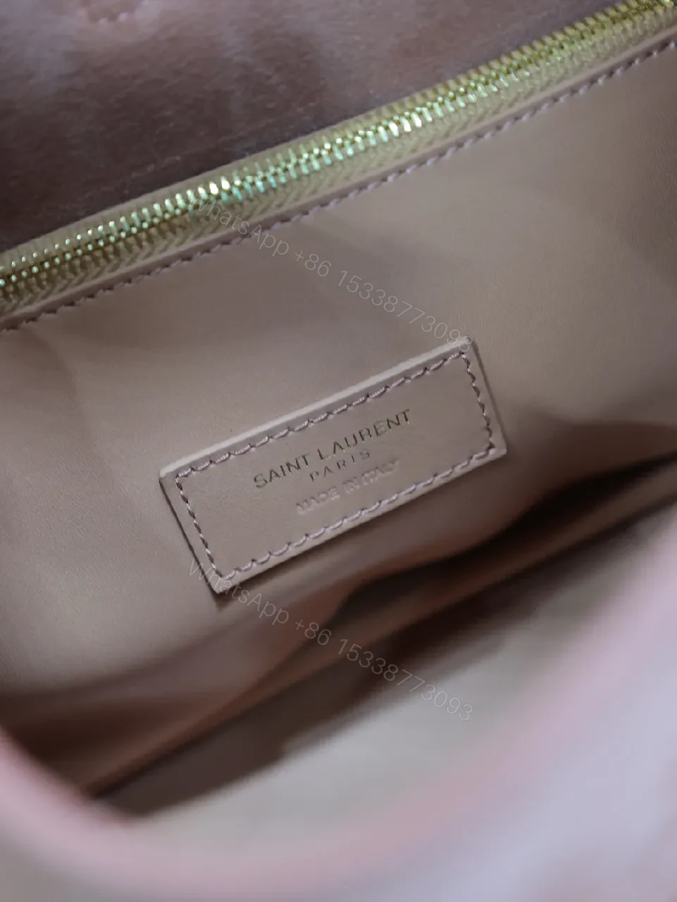 View 5 of Soft Suede Shoulder Bag - Rose + Suede + Everyday Luxe + YSL Hardware + Shoulder Bag