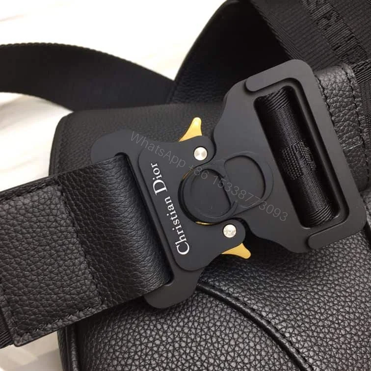View 8 of SADDLE BAG BLACK GRAINED CALFSKIN – DR05