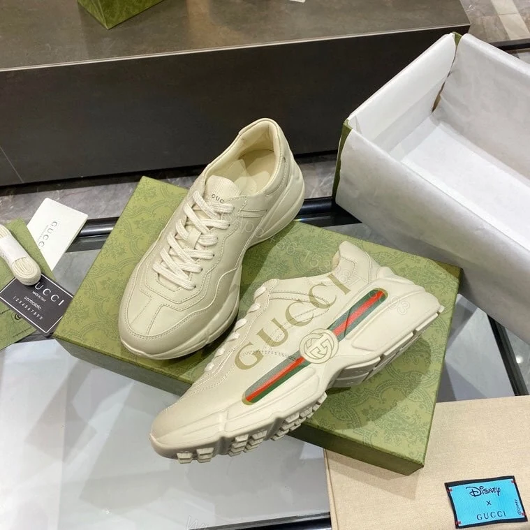 View 4 of Gucci Women’S Rhyton Gucci Logo Sneaker 528892 DRW00 9522