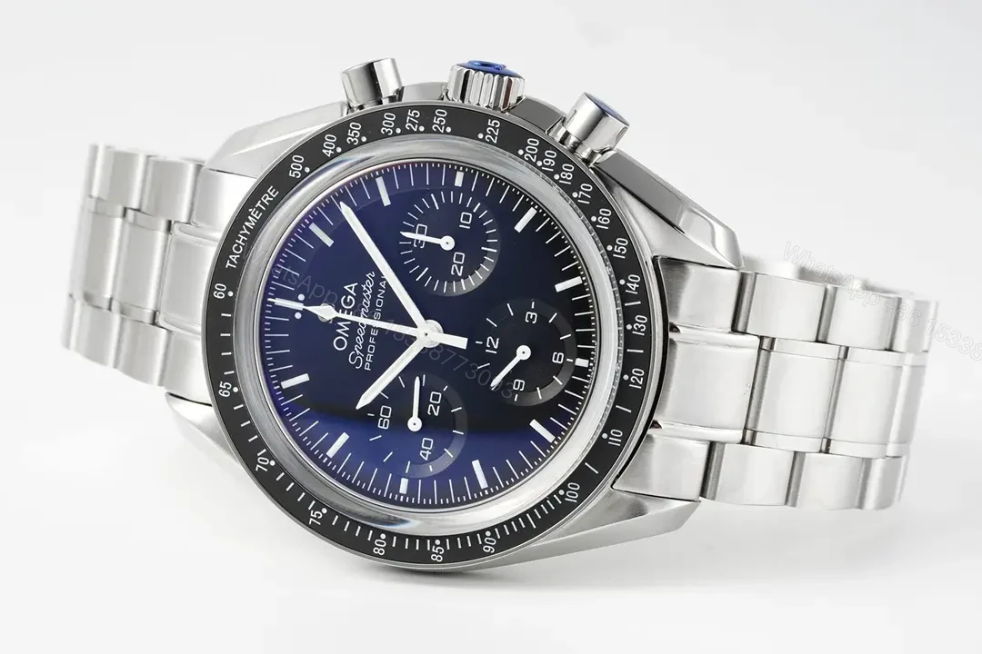 View 5 of Omega Speedmaster Moonwatch Professional OB2 Moonwatch Blue Dial Stainless Steel Case and Bracelet