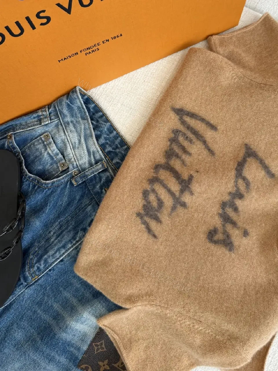 View 5 of Textured Knit Tee: Premium Casual Luxe, Blur Logo Update