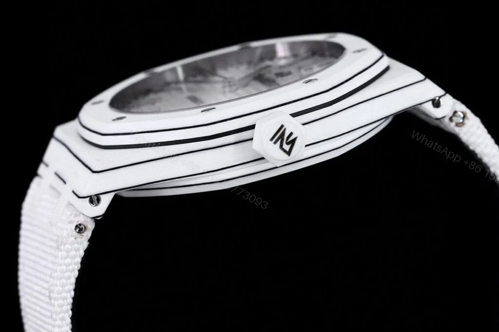 View 6 of Replica AP Royal Oak White Carbon White Dial 41mm