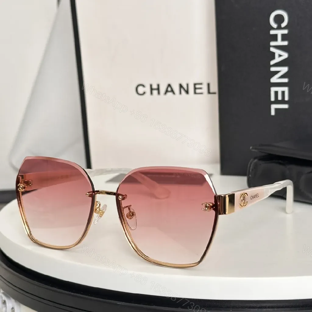 View 6 of Oversized Gradient Sunglasses: Rose-Gold Luxury Square Frames