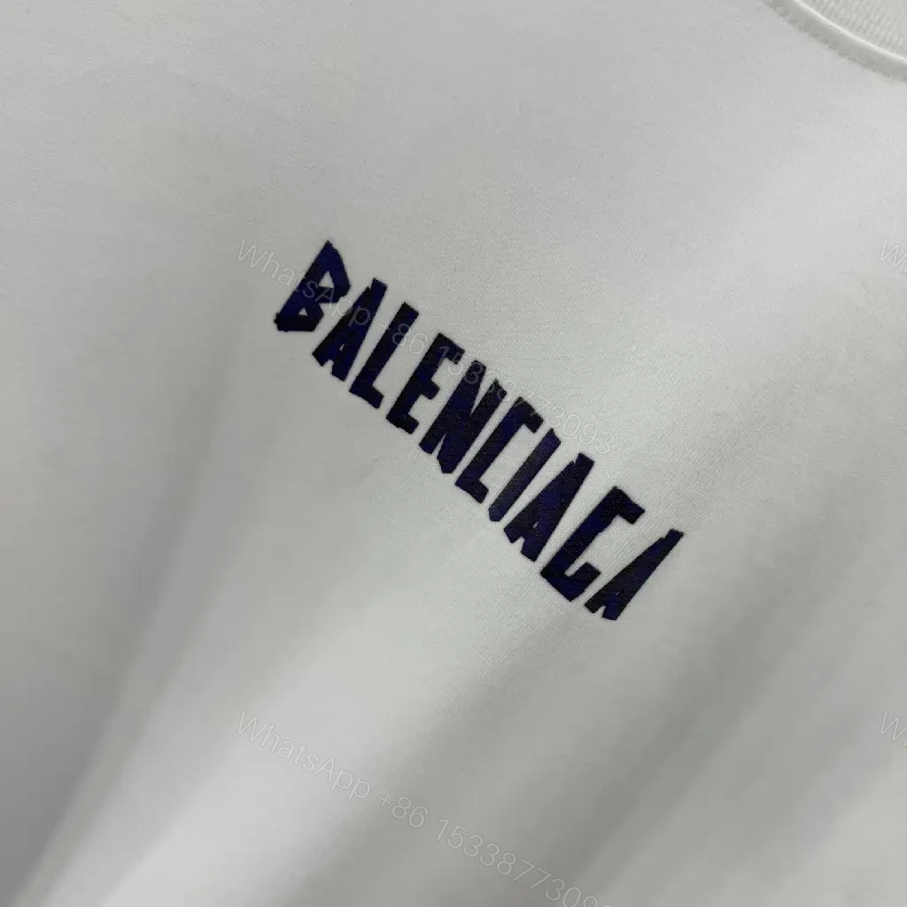 View 5 of White Cotton Minimalist Tee with Centered Logo