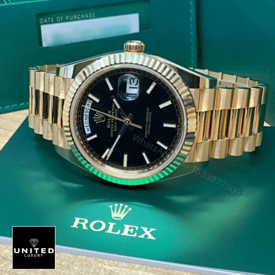 View 6 of Rolex Day-Date Gold Black 228235 EW Replica
