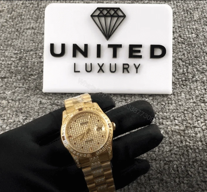 View 3 of Rolex Datejust II 116625 Super Clone : Yellow Rolesor Iced-Out Diamond Dial 41mm