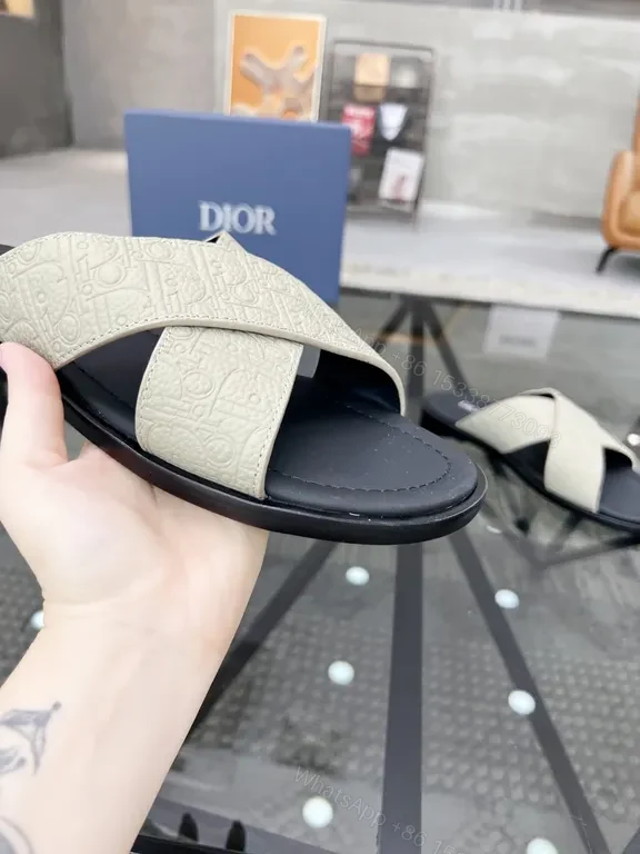 View 5 of Criss-Cross Leather Sandals: Luxe, Comfortable, Dior-Inspired