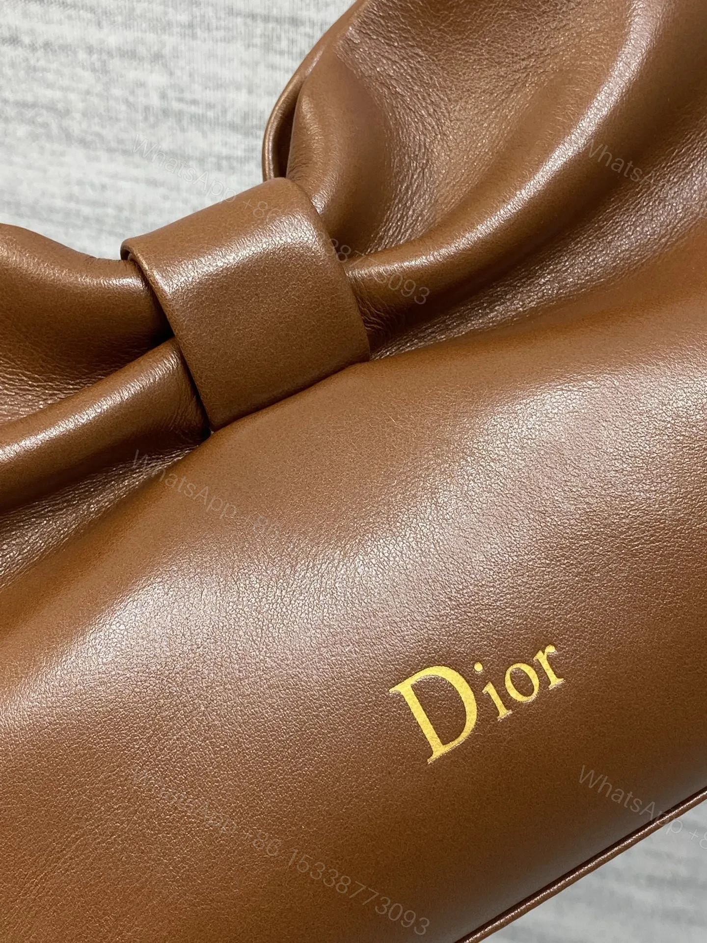 View 3 of Dior Bow Bag Small Brown