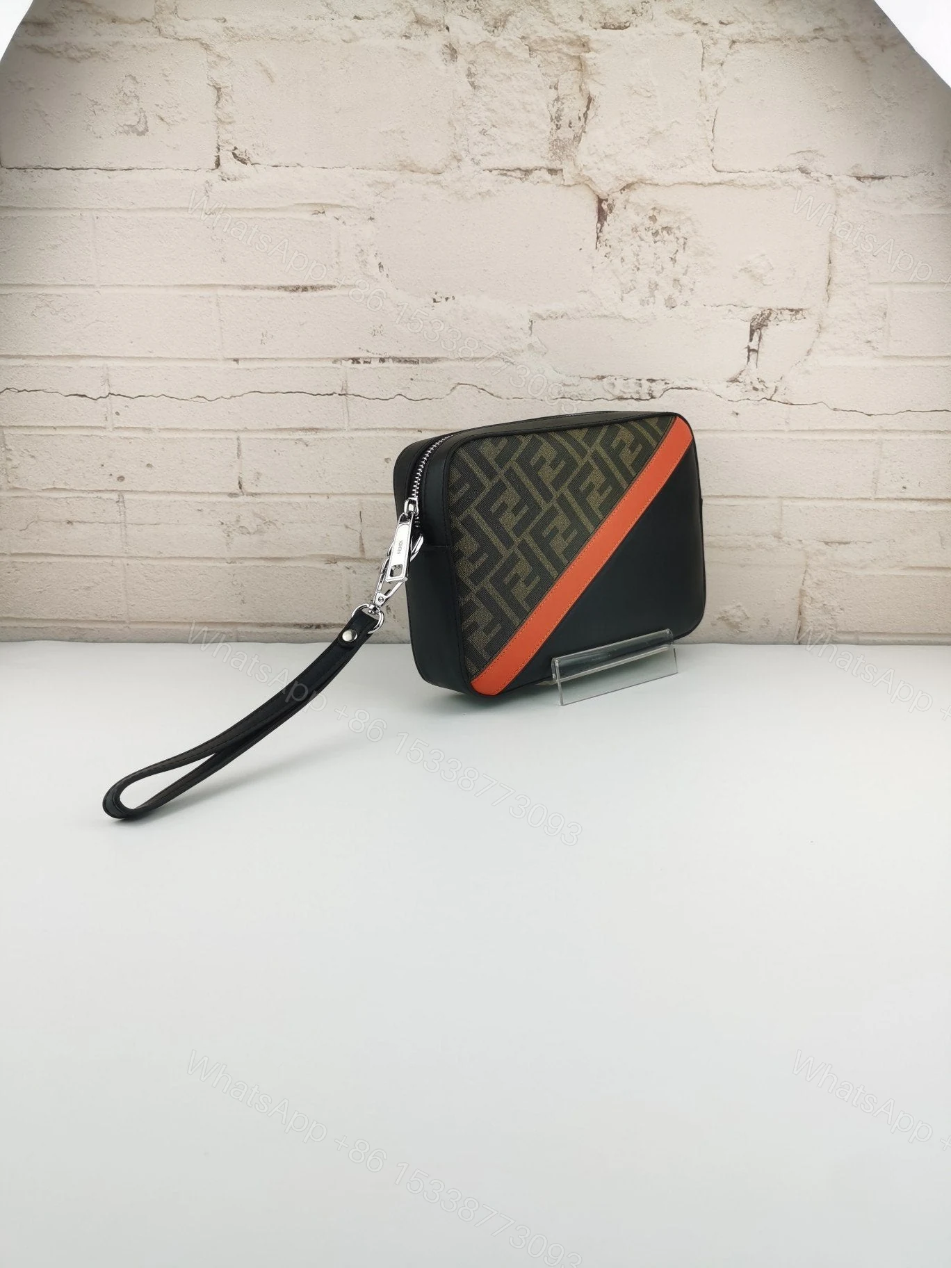 View 8 of Fendi Perforated Logo Shoulder Bag