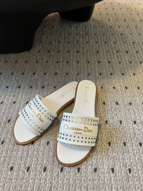 View 9 of Chic Perforated Slides: Designer-Inspired Comfort Footwear