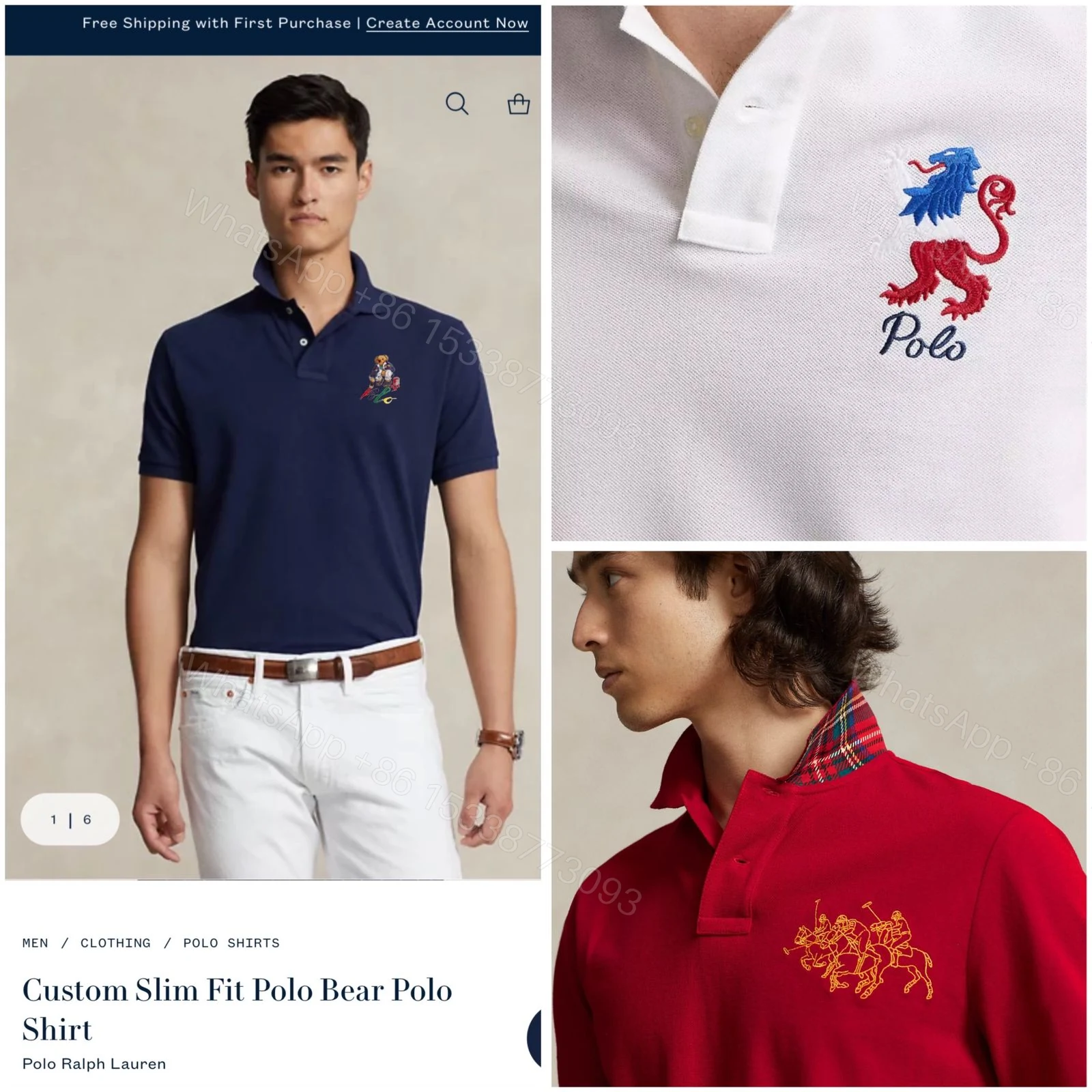 View 4 of FIRST COPY RALPH LIMITED EDITION POLOS T-SHIRT